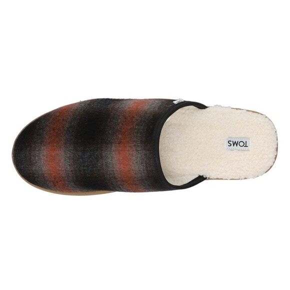 Toms Men\'s Harbor Abstract Plaid Cozy Slip-On Casual Slippers Red Size 8 main image 5